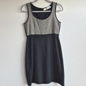 Anthropologie Sparrow 100% Merino Wool Embroidered Bodice Mini Dress Size S